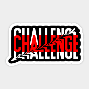 Challenge Typography Design Sticker